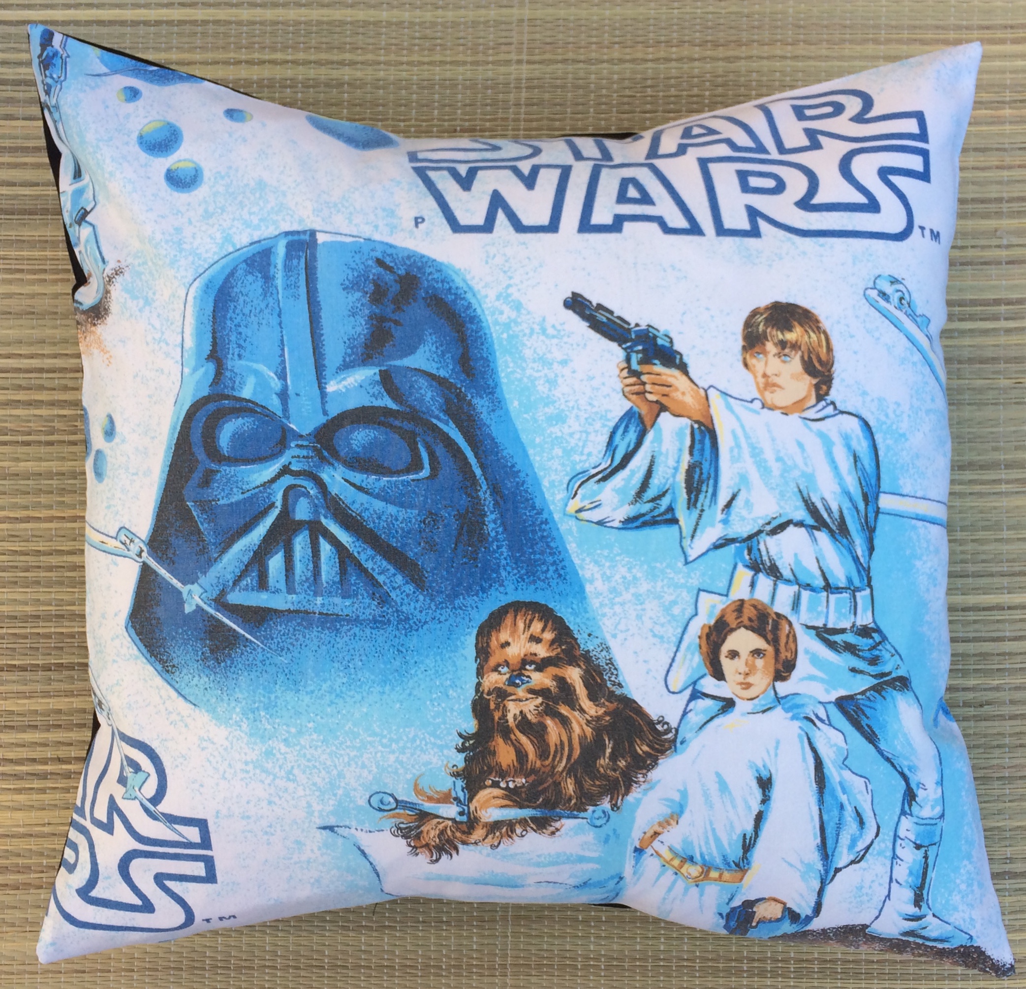 Star Wars Cushion Vintage Fabric – handmade by Alien Couture – Alien Couture