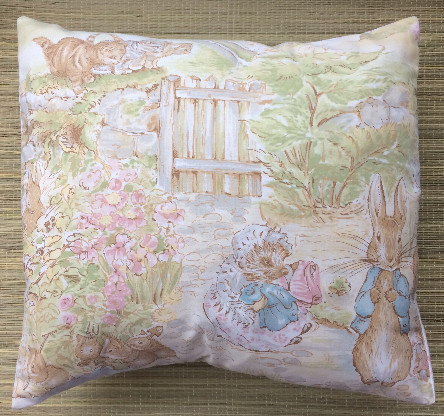 Peter Rabbit Beatrix Potter Vintage Fabric Cushion - Handmade by Alien  Couture