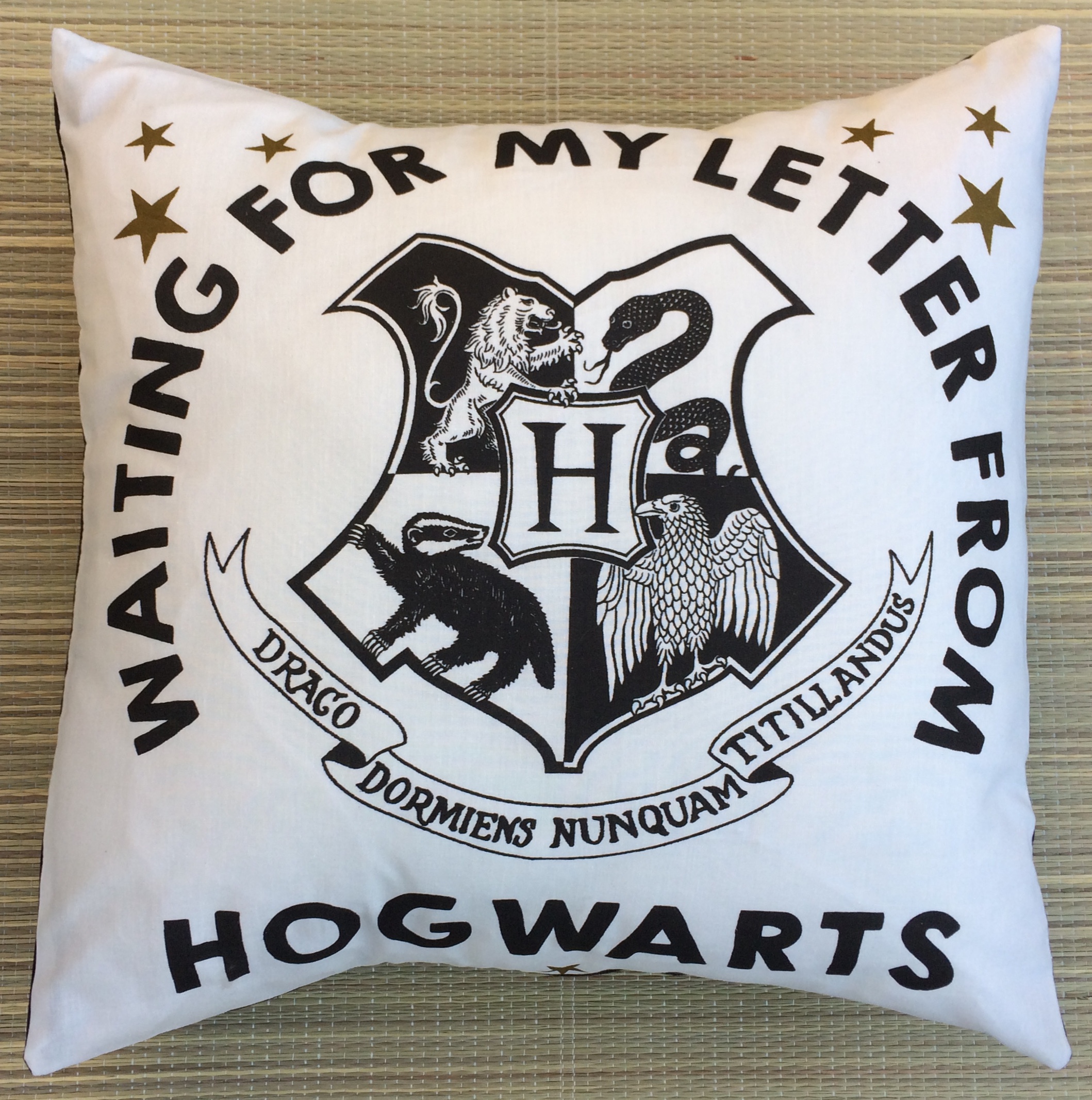 harry potter letter pillow